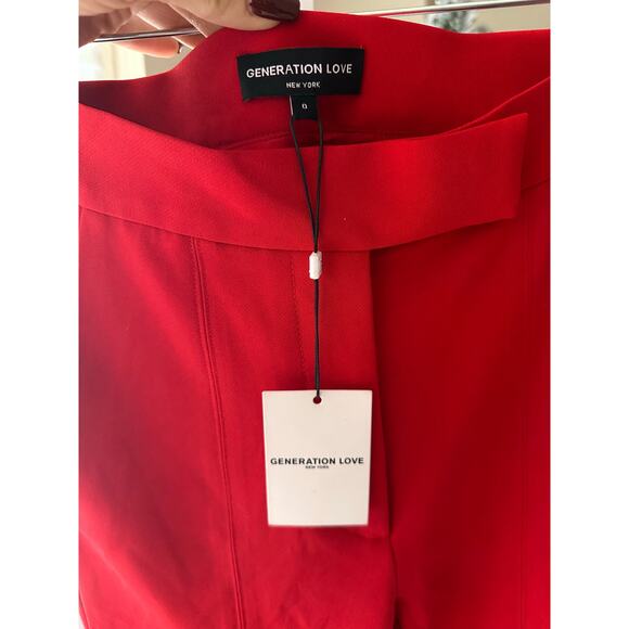 NWT Generation Love Lucca Crepe Pant Red size 0 - Picture 3 of 6